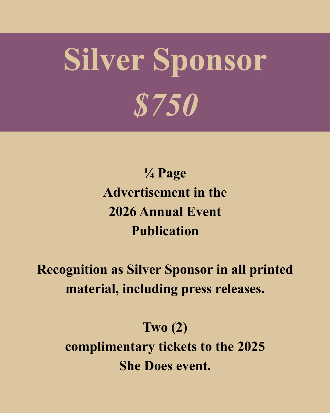 Silver Sponsor